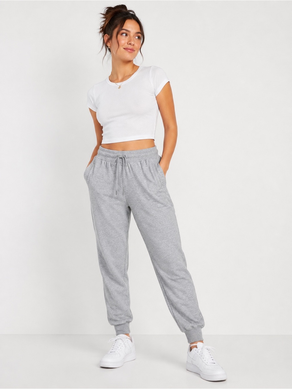 Athletic Works Gray Jogger Sweatpants Women’s Medium (8–10)